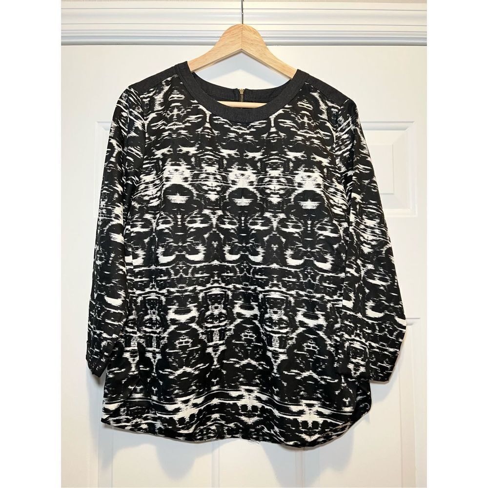 J. Crew Ikat ¾ sleeve blouse